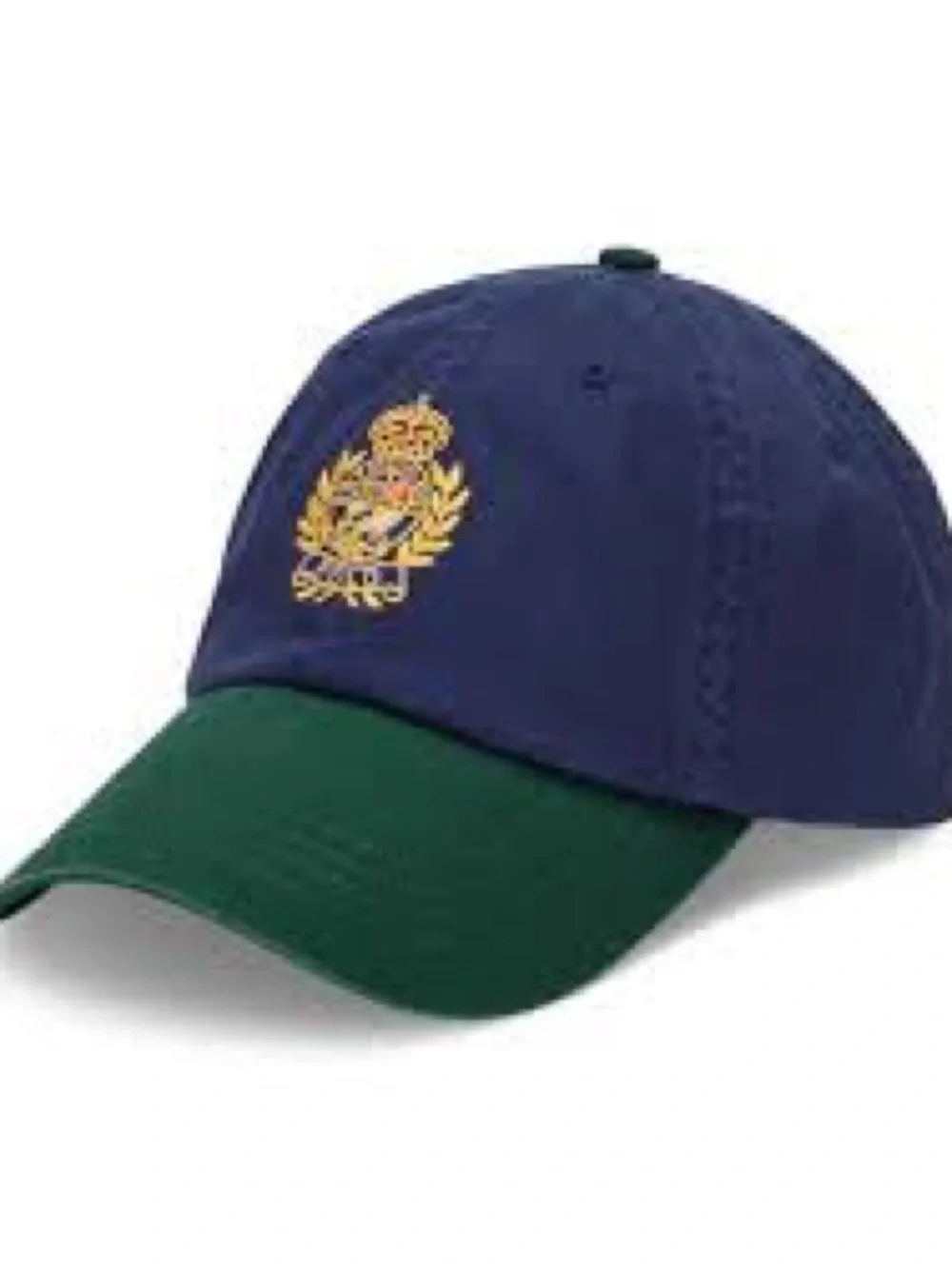 Polo by Ralph Lauren Two-Tone Crest Baseball Cap - Navy & Forest Green